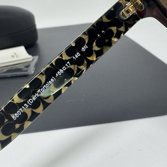 COACH HC8232 550713 Rectangle Dk Tortoise Brown Gradient 56 mm Womens Sunglasses - Picture 6 of 10